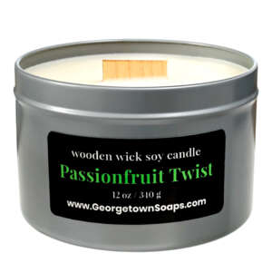 passionfruit twist wooden wick soy candle