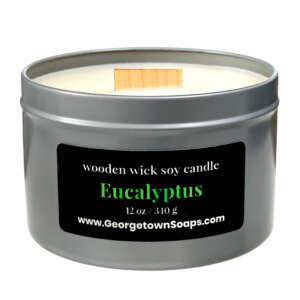 eucalyptus wooden wick soy candle